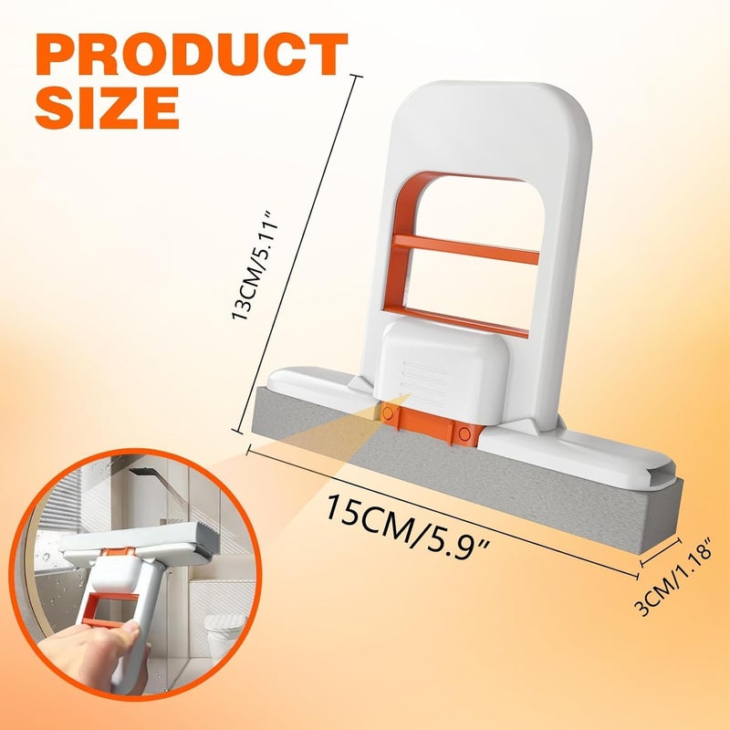 CARTZILLA Car Windshield Wash Cleaner Extendable Window Squeegee Cleaner Scrubber Brush Wiper Sponge,with Long-Reach Handle, Unique Pivoting Head Window Glass Cleaner, Car Home Solar Panel Cleaning (MINI) - Image 3