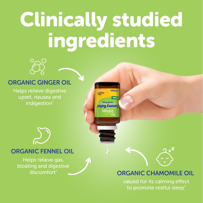 Ddrops Baby Tummy Relief Liquid Drops, Organic Gripe Water for Newborns, Relief from Gas, Colic, Fussiness and Hiccups, Just One Drop, Herbal Ingredients, 120 Drops - Image 5