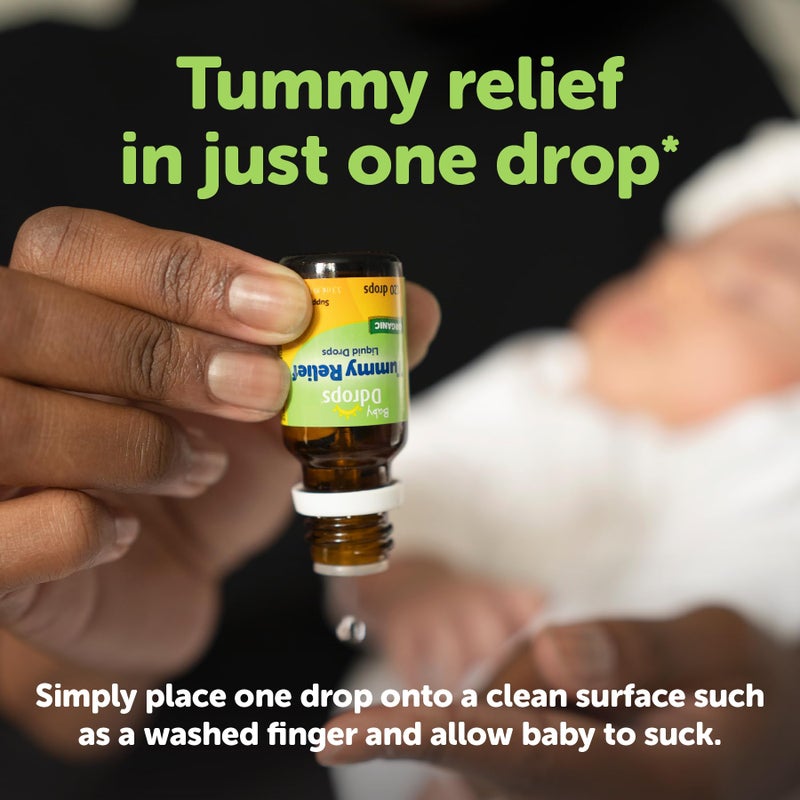 Ddrops Baby Tummy Relief Liquid Drops, Organic Gripe Water for Newborns, Relief from Gas, Colic, Fussiness and Hiccups, Just One Drop, Herbal Ingredients, 120 Drops - Image 4