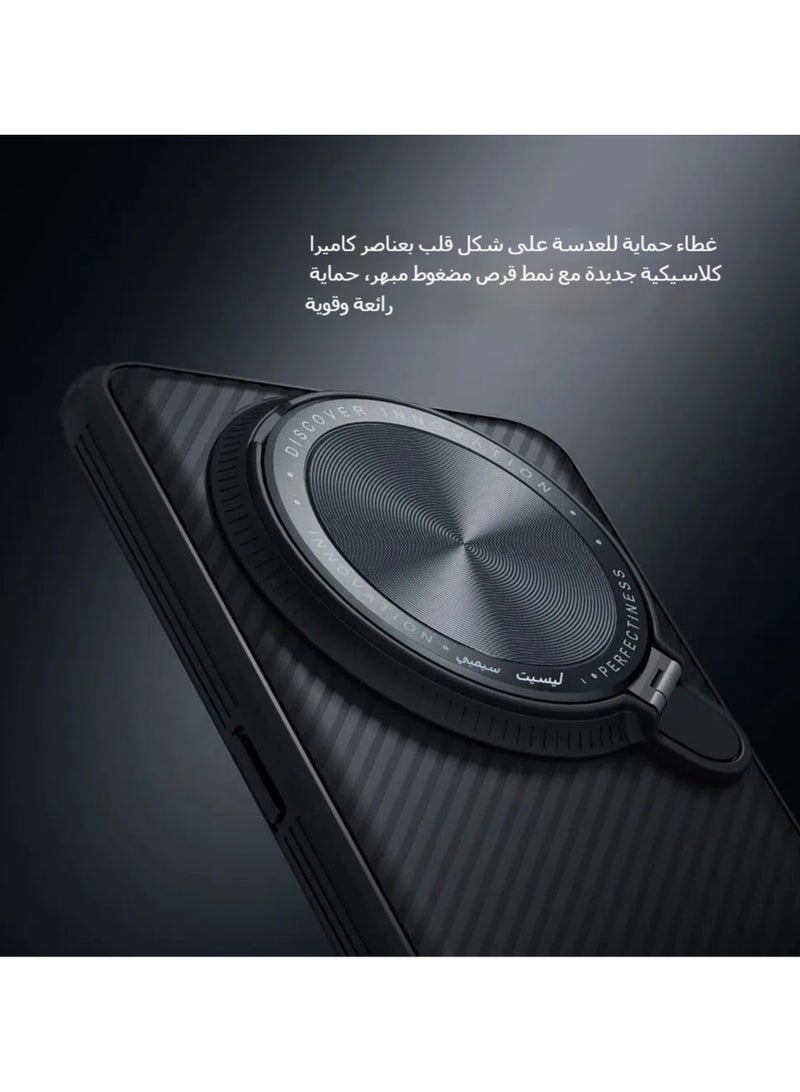 عام غلاف هاتف متوافق مع هاتف Oppo Find X6 Pro 5G. يأتي مزودًا بجهاز دعامة وله تصميم منزلق للغطاء الخاص بزاوية الكاميرا. كما يوفر غلافًا للخصوصية لزاوية الكاميرا في هاتف Oppo Find X6 Pro. - Image 2