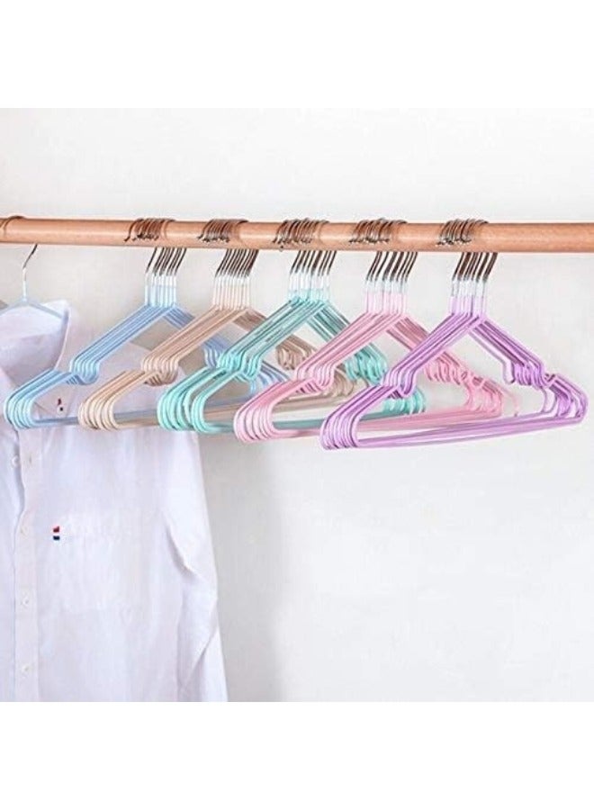10pcs Clothes Hanger Household Non-slip Metal Drying Rack for Adult (Multicolor) - Image 2