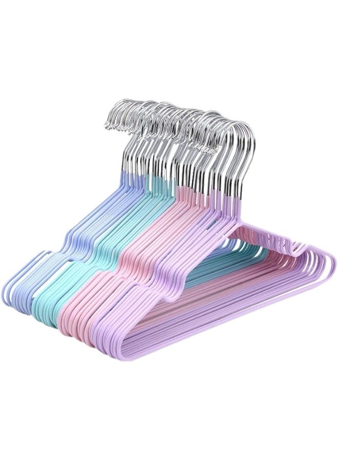 10pcs Clothes Hanger Household Non-slip Metal Drying Rack for Adult (Multicolor) - Image 1