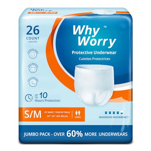 WhyWorry Incontinence Underwear for Women and Men Disposable Adult Pull Ups with Overnight Absorbency Leakproof Unisex SmallMedium 26 Count - Image 2
