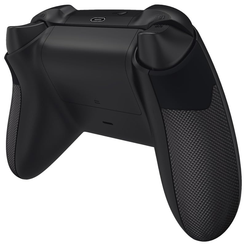 eXtremeRate Rubberized Grips Replacement Back Panels for Xbox Series X/S Controller, Black Performance Non-Slip Diamond Texture Side Rails Handles for Xbox Core Controller - Controller NOT Included - Image 5