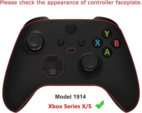 eXtremeRate Rubberized Grips Replacement Back Panels for Xbox Series X/S Controller, Black Performance Non-Slip Diamond Texture Side Rails Handles for Xbox Core Controller - Controller NOT Included - Image 2