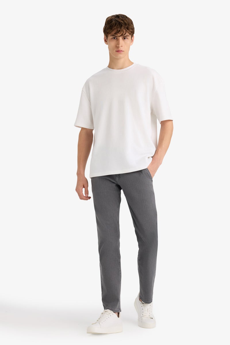 DeFacto Grey Man Sergio Regular Fit Regular Waist Straight Jeans Casual - Image 2