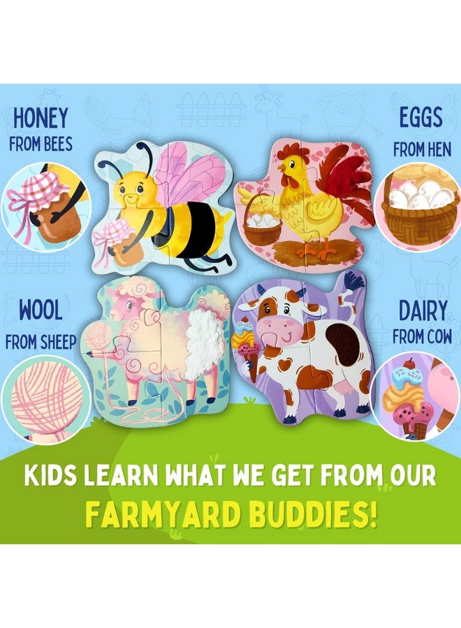 PepPlay بب بلاي أول لغز لمسة وإحساس حيوانات المزرعة، لغز مكون من ثلاث قطع للتعلم للأطفال الصغار، لعبة تعليمية للأطفال في مرحلة ما قبل المدرسة ومونتيسوري، هدية عيد ميلاد وهدية عودة للأطفال من 1-4 سنوات - Image 5