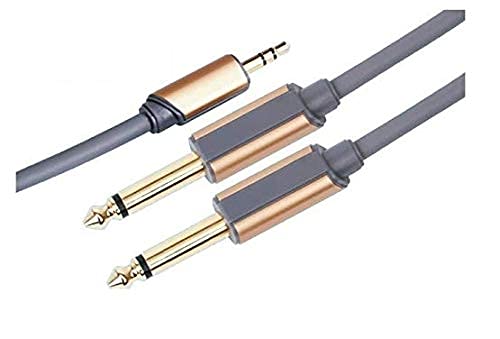 Gadget Wagon Stereo 3.5mm to Dual 6.35mm Mono P38 Cable - 2 m Length - Image 1
