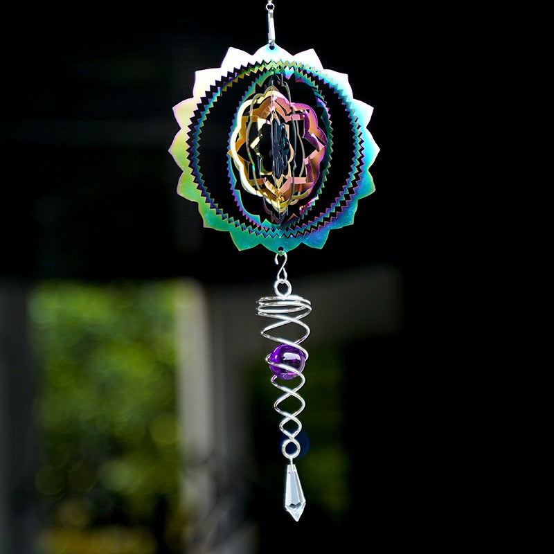 15Cm Colorful Life Tree Wind Chimes Hanging Decoration 3Dwind Spinner Rotating Outdoor Courtyard Garden Hanging Parts - Image 5