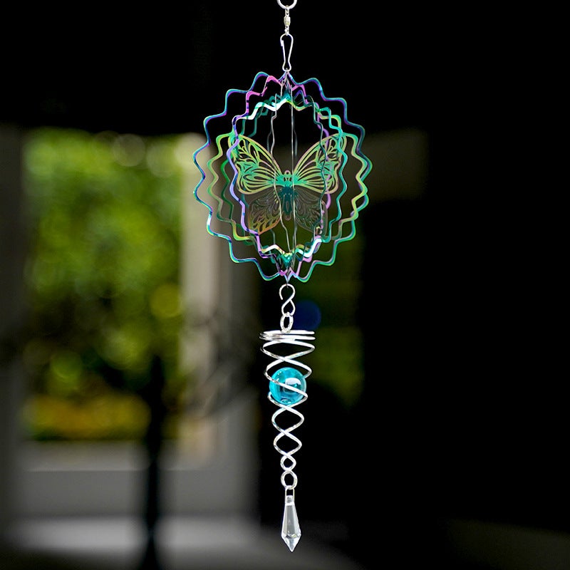 15Cm Colorful Life Tree Wind Chimes Hanging Decoration 3Dwind Spinner Rotating Outdoor Courtyard Garden Hanging Parts - Image 3