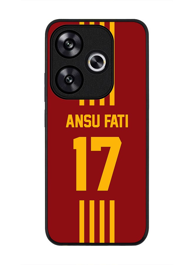Stylizedd Rugged Black edge case for Xiaomi Poco F6 / Xiaomi Redmi Turbo 3, Slim fit Case Flexible Cover - Football Team - Spain , Player Name - Ansu Fati - Image 1