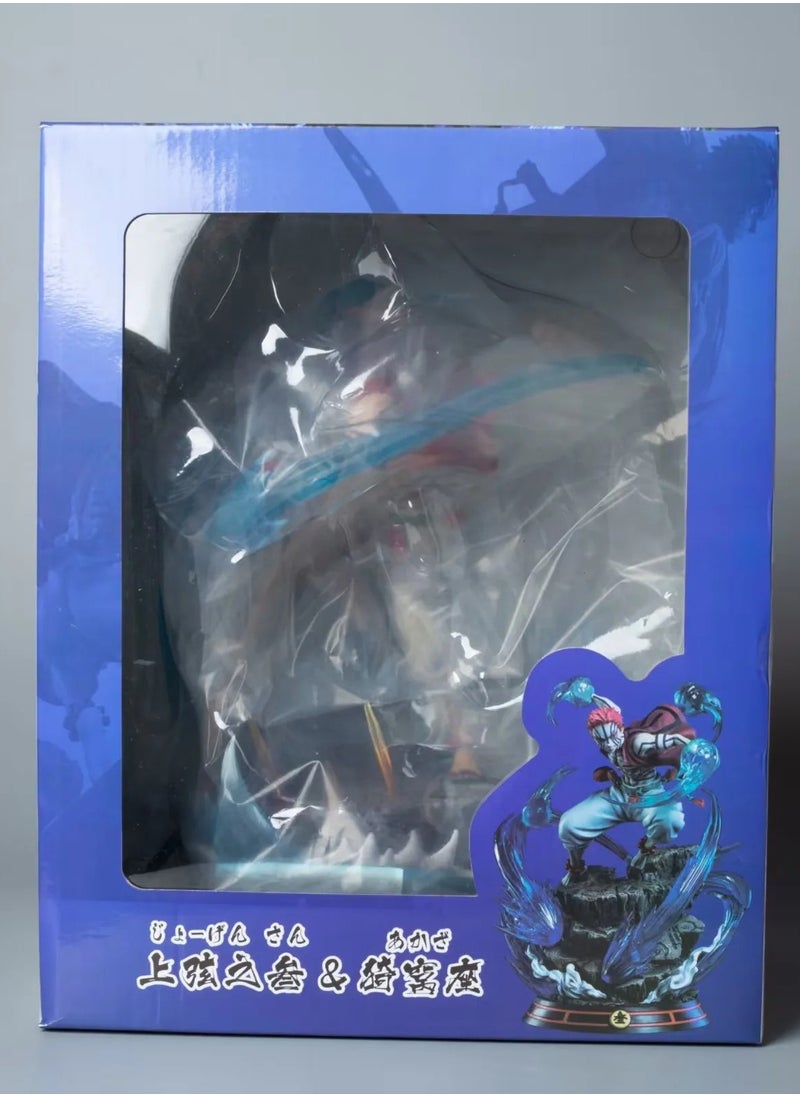 General - Demon Slayer: Kimetsu no Yaiba Upper String Three GK Simple Carving Akaza Illuminating Statue Scene Boxed Figure Gift for Children, Friends, Family - Image 1