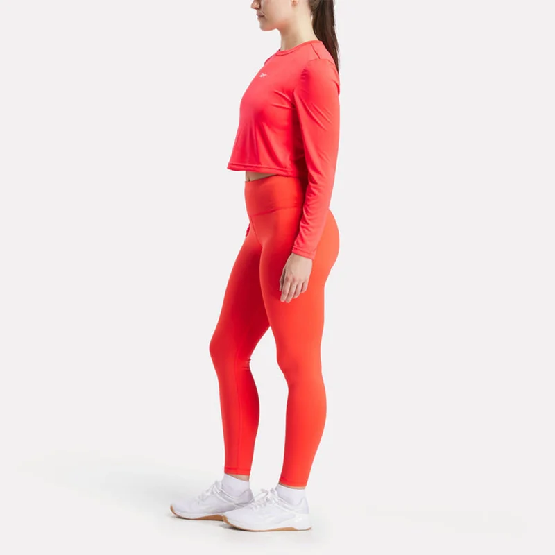 Reebok Energy Red Reebok Core Slim Fit Crop Long Sleeve Women's Tee - Energy Red for Women | Best Price UAE