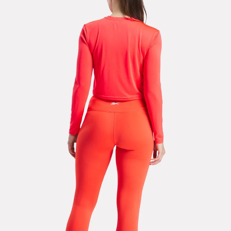 Reebok Energy Red Reebok Core Slim Fit Crop Long Sleeve Women's Tee - Energy Red for Women | Best Price UAE