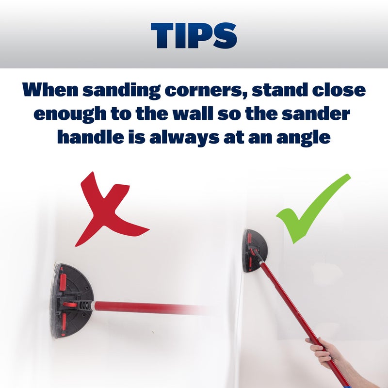 Walboard WAL-BOARD TOOLS Folding Radial Drywall Sander, Works with Walls and Corners, Made in the USA, FRSHC - Image 5