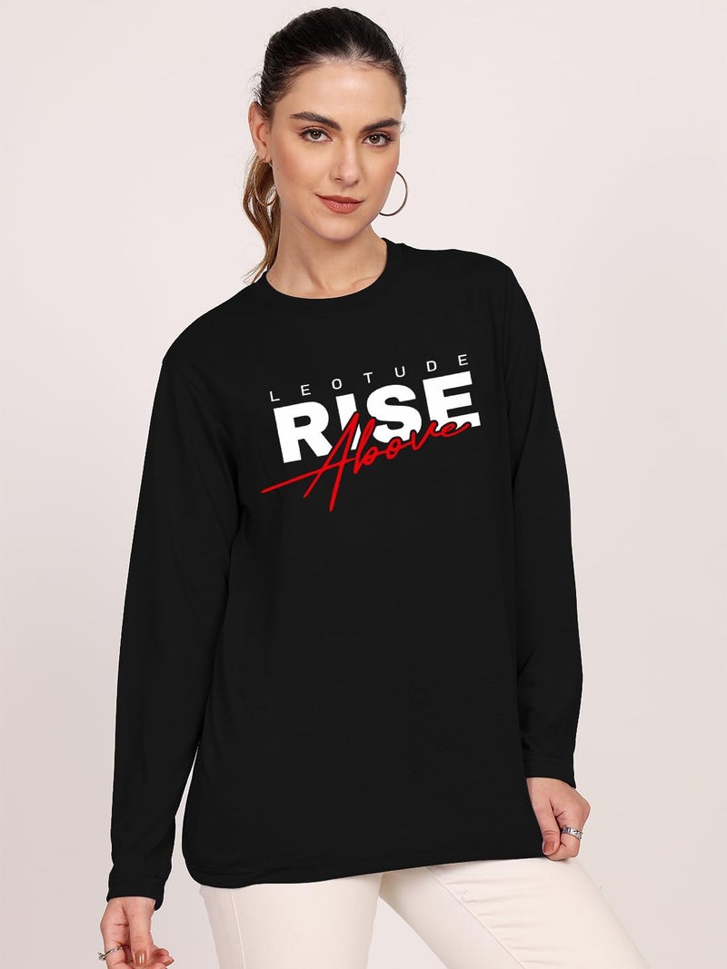 LEOTUDE Women's Round Neck Full Sleeve Boyfriend Fit Women T-Shirt Combo (PO2_GRL_32_Full_Sleeve_Combo_P_Multi 2_3XL) - Image 2