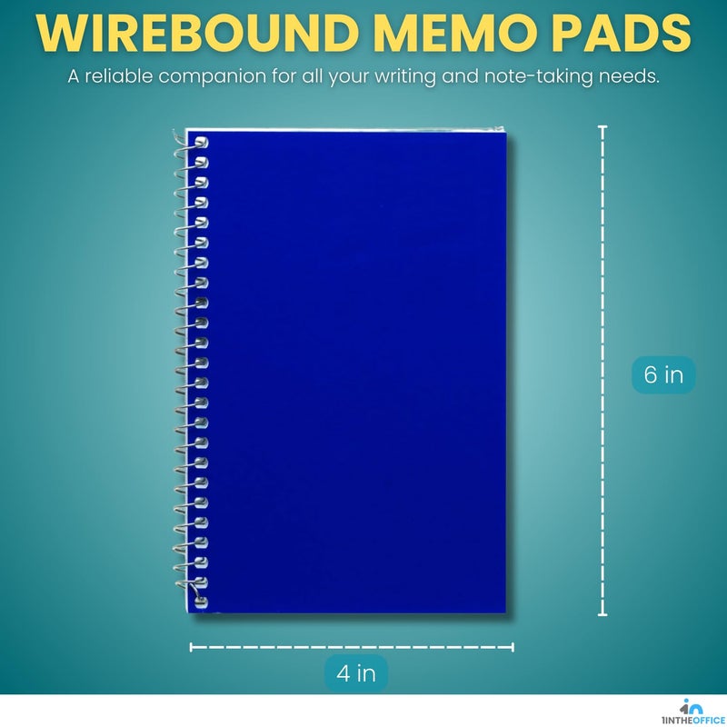 1InTheOffice Small Spiral Notebook 4x6, Spiral Memo Pads, Memo Book, College Ruled, Small Notepads 4X6 inches, Assorted Colors, 50Sheets/Pad, 15 Pads/Pack - Image 2