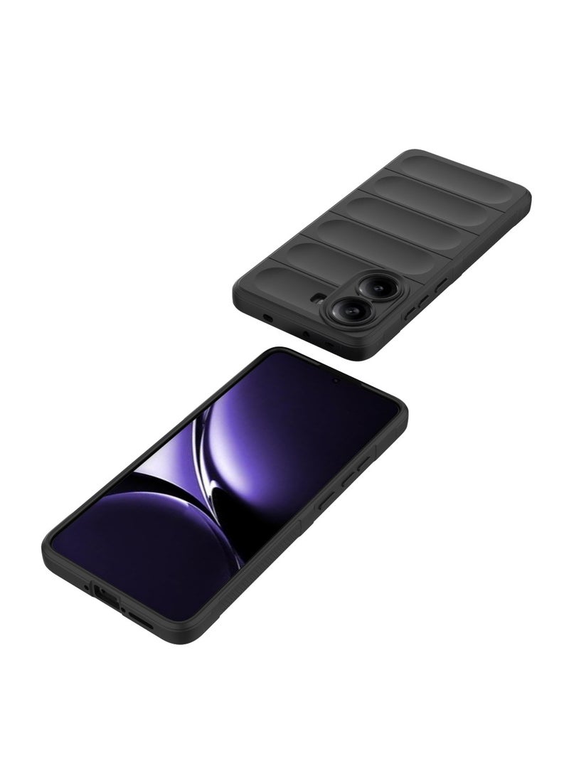 Case For Xiaomi Redmi Turbo 4 5G  ,- Brushed Shockproof Protection Cover Durable Anti-Scratch - Case Premium Quality Slip-Resistant With Protection For Camera - Black