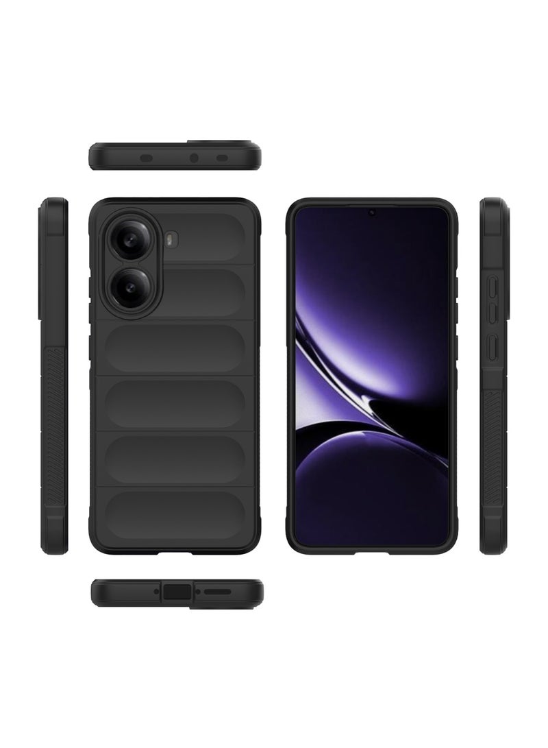 Case For Xiaomi Redmi Turbo 4 5G  ,- Brushed Shockproof Protection Cover Durable Anti-Scratch - Case Premium Quality Slip-Resistant With Protection For Camera - Black