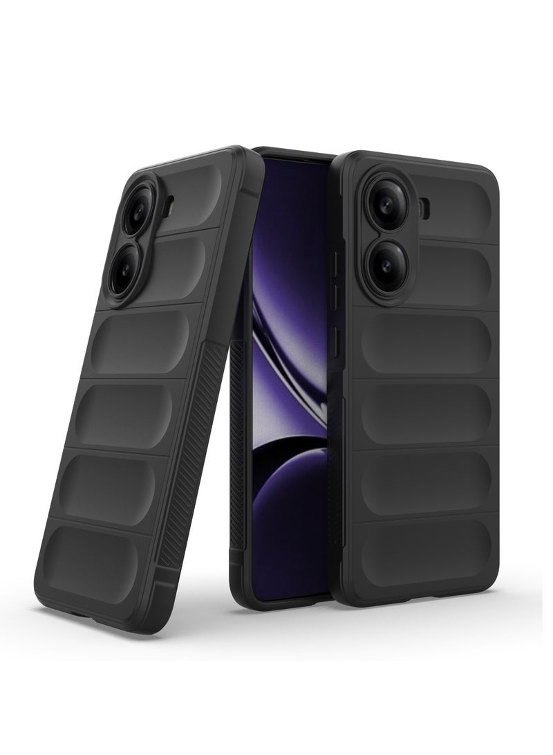 Case For Xiaomi Redmi Turbo 4 5G  ,- Brushed Shockproof Protection Cover Durable Anti-Scratch - Case Premium Quality Slip-Resistant With Protection For Camera - Black