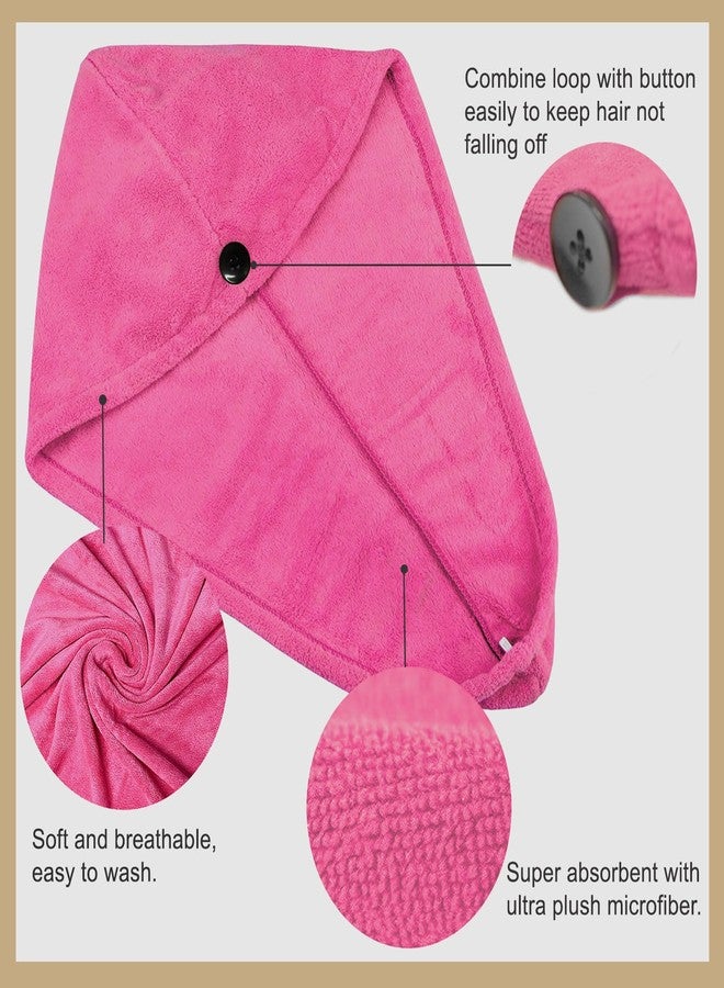 Sassoon Venir Microfiber Hair Wrap Towel for Women (Coral Pink Color, Free Size) with Smooth Texture Super Absorbent Quick Dry Hair Turban for Drying Hair - Image 4