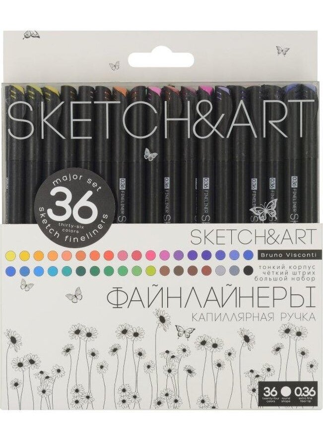 Bruno Visconti "sketch&art" 0,36MM Fine Tip Pencil 36 Colors  - Image 1