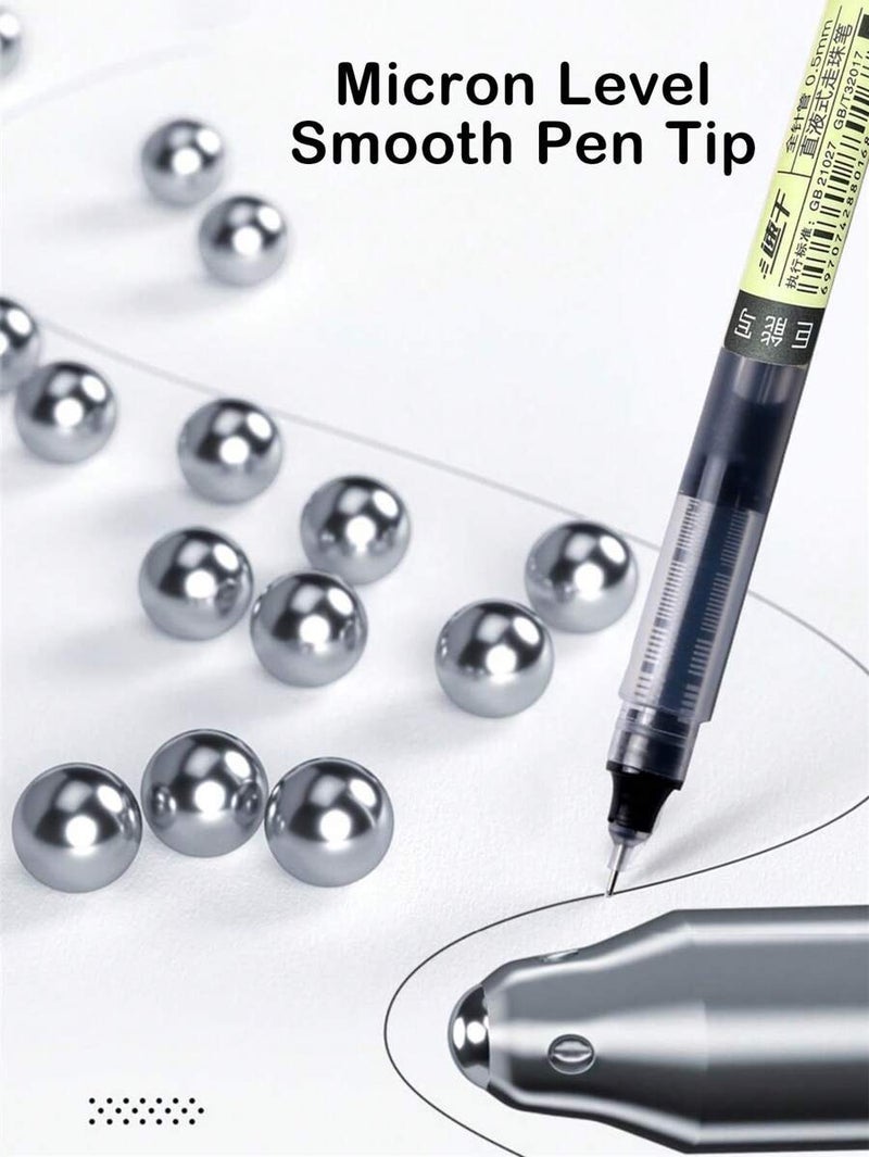 Shein Quick-Dry Gel Ink Pens with Signature Style, 0.5mm Black/Blue/Red Ink, Office School Supplies, Drawing, Marking, Stationery, Gift for Parties and Back to School - 1 Pen (Black) - Image 5