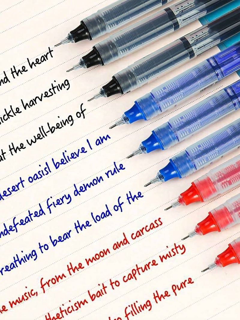 Shein Quick-Dry Gel Ink Pens with Signature Style, 0.5mm Black/Blue/Red Ink, Office School Supplies, Drawing, Marking, Stationery, Gift for Parties and Back to School - 1 Pen (Black) - Image 1