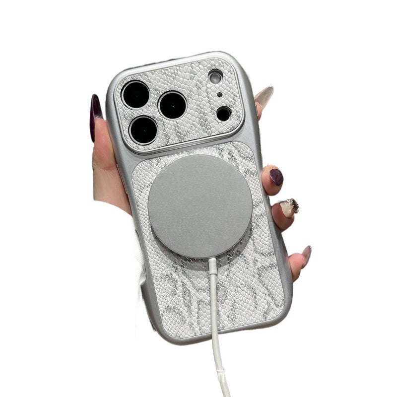 MagSafe Case | Drop Protection | Strong Magnetic | Shockproof Cover for iPhone 14 / 14 Plus / 14 Pro / 14 Pro Max | Silver Black - Image 3