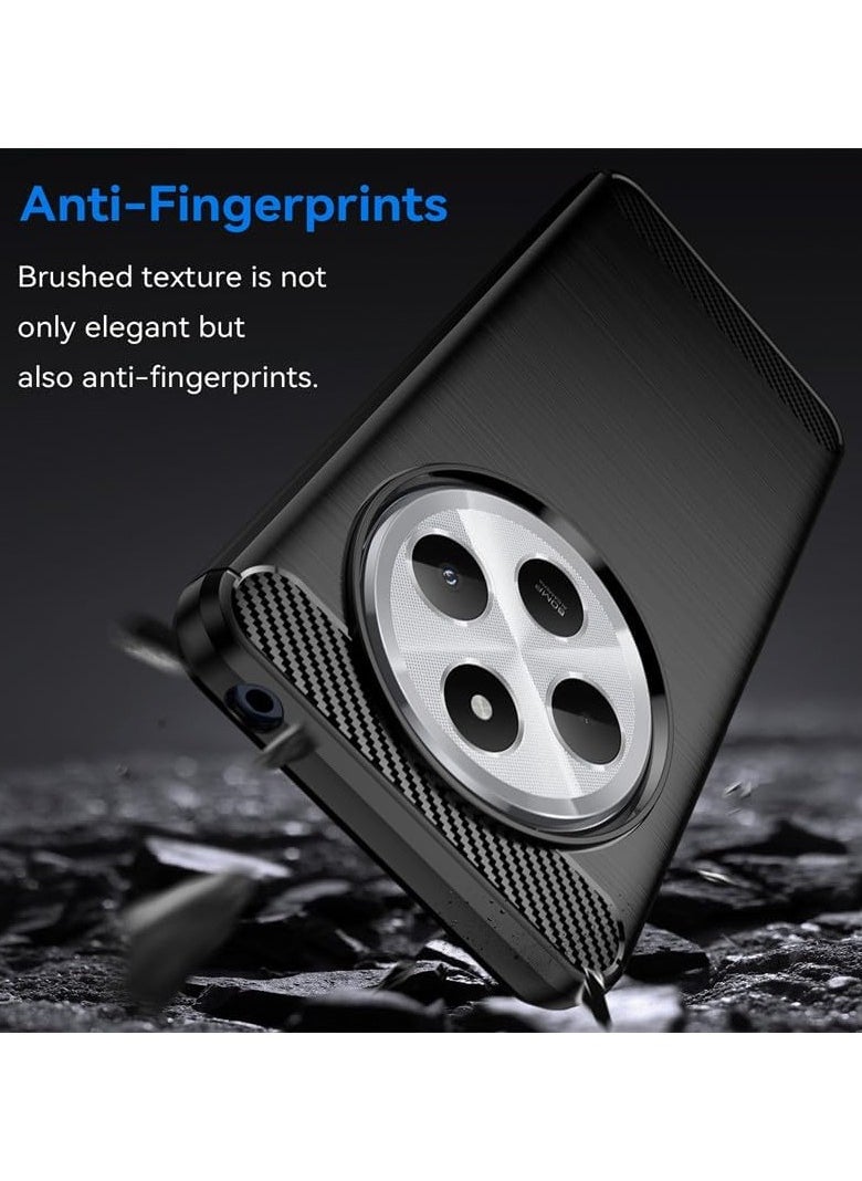 General Case Compatible with Xiaomi Redmi 14C 4G Case, Carbon Fiber Brushed TPU Shock-Absorption Silicone Anti-Scratch Shockproof Protective Cover for Redmi 14C 4G  - Image 3