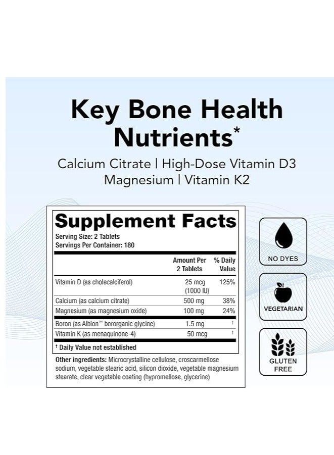 Theralogix TheraCal D2000 - Bone Health Support Supplement with Calcium, Magnesium, Vitamin D3Vitamin K2 & Boron 360 Tablets - Image 2