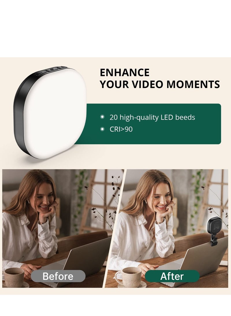 Excefore LED Video Light, Mini Selfie Light Camera Led for Phone, Laptop, Tablet and Computer, Dimmable Fill Lamp - Image 3
