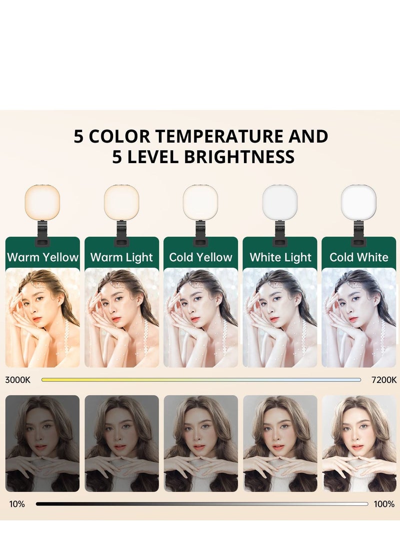Excefore LED Video Light, Mini Selfie Light Camera Led for Phone, Laptop, Tablet and Computer, Dimmable Fill Lamp - Image 2