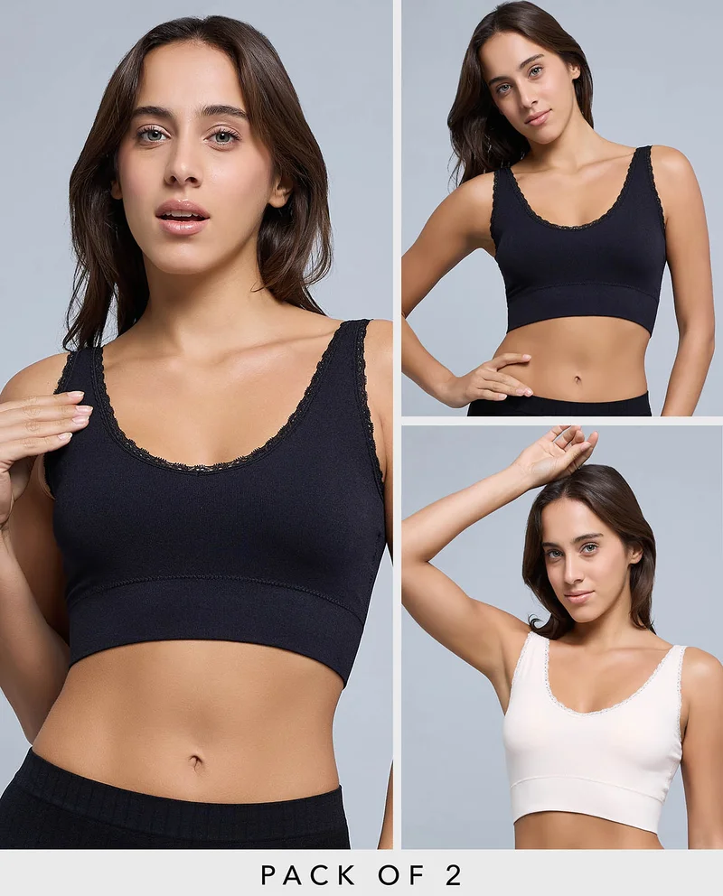 أر أند بي 2 Pack Solid Bralettes