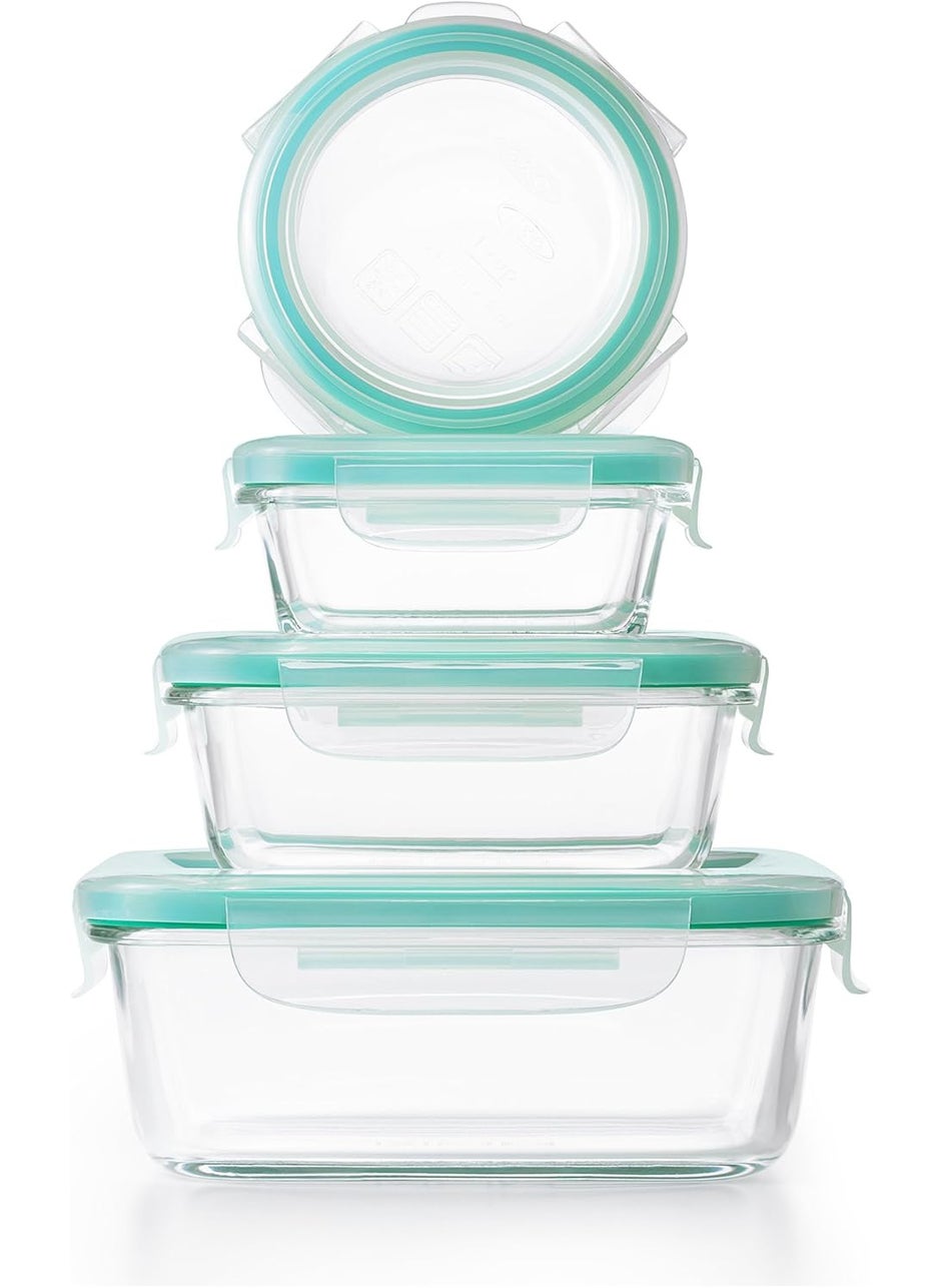 OXO - OXO Good Grips Smart Seal  12 Piece Glass Container SetClearBlue - Image 1