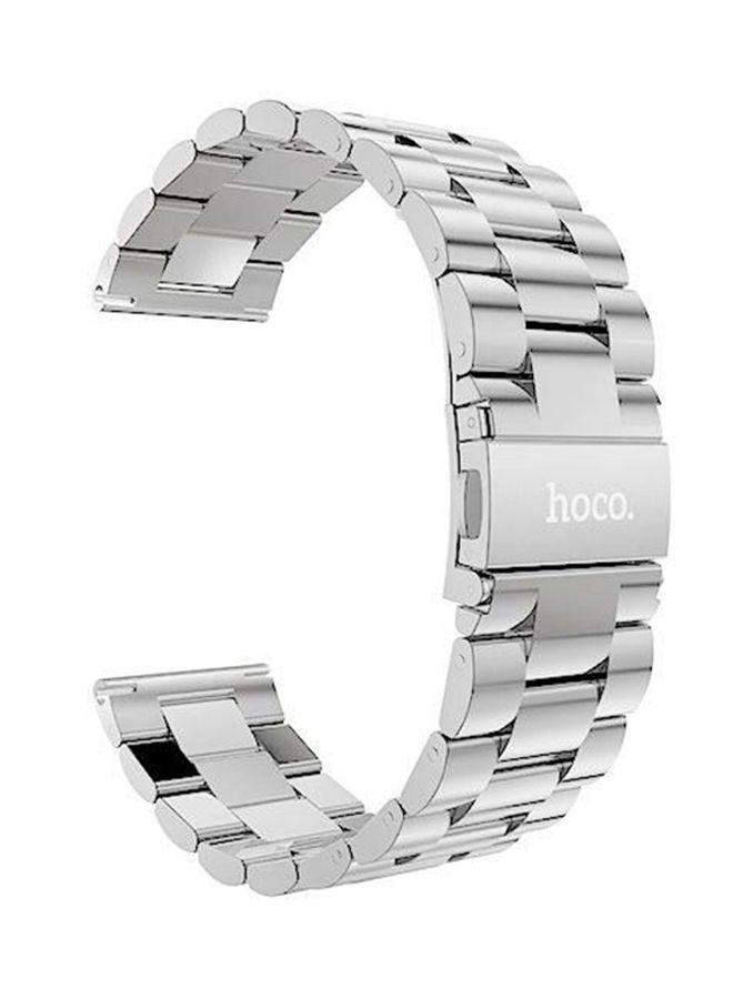 NIBEMINENT Stainless Steel Band For Samsung Gear 3 Frontier And Classic Silver