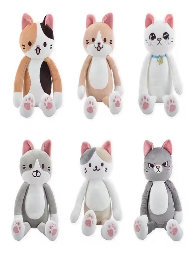 TechMax Solution White Cream Long Hand Leg Cat Plush Pillow - Image 3
