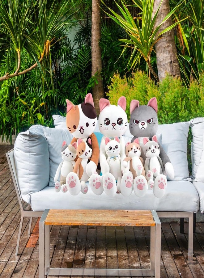 TechMax Solution White Cream Long Hand Leg Cat Plush Pillow - Image 5