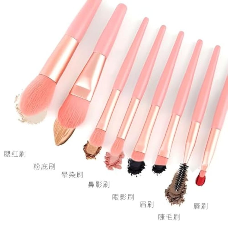 Travel Makeup Tools - 7-Piece Brush Kit with Portable Case, Includes Specialized Brushes for Foundation, Concealer, and Blush, Perfect for On-the-Go Makeup Application - Image 4