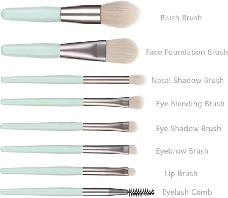 Travel Makeup Tools - 7-Piece Brush Kit with Portable Case, Includes Specialized Brushes for Foundation, Concealer, and Blush, Perfect for On-the-Go Makeup Application - Image 5