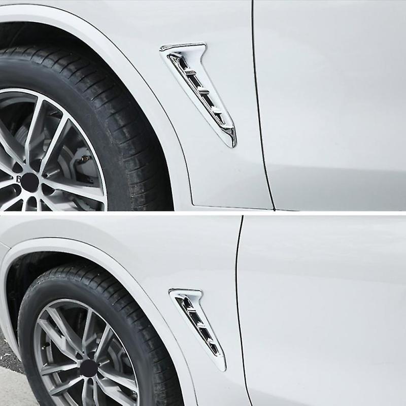 Car Fender Vent Trim: Carbon Fiber Color Plastic & Stainless Steel - Easy To Install Exterior Moulding for BMW X3 G01 2018 2021 - Image 5