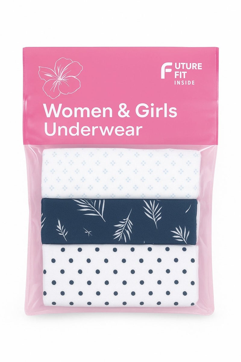 فيوتشر مجموعة من 3 ملابس داخلية قطنية  للبنات مقاس 8 سنوات - Image 2
