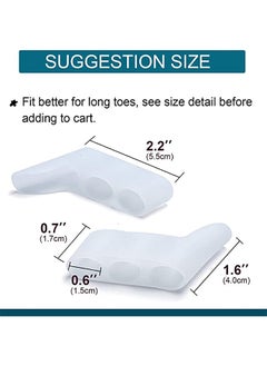 MIKO 2 Piece Pinky Gel Toe Separators, 3-Holes Toe Separators for Overlapping Toe,Toe Straightener Toe Correctors and Protect  - Image 2