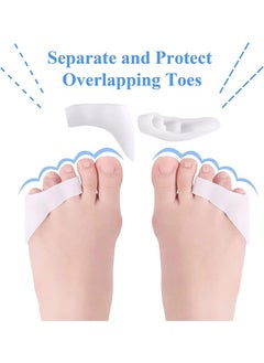 MIKO 2 Piece Pinky Gel Toe Separators, 3-Holes Toe Separators for Overlapping Toe,Toe Straightener Toe Correctors and Protect  - Image 4