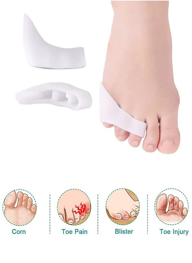 MIKO - 2 Piece Pinky Gel Toe Separators, 3-Holes Toe Separators for Overlapping Toe,Toe Straightener Toe Correctors and Protect - Image 1