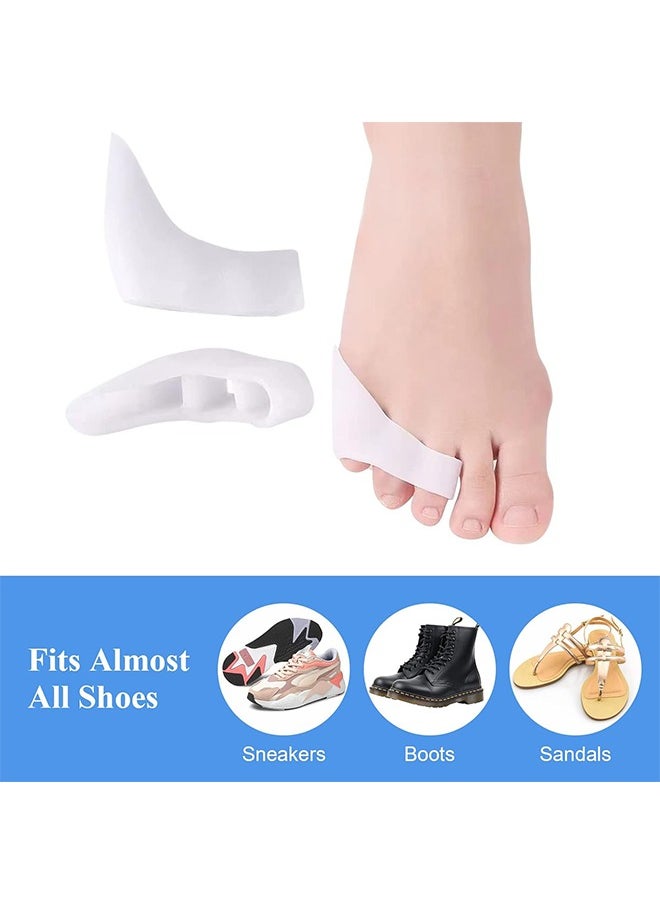 MIKO - 2 Piece Pinky Gel Toe Separators, 3-Holes Toe Separators for Overlapping Toe,Toe Straightener Toe Correctors and Protect - Image 1