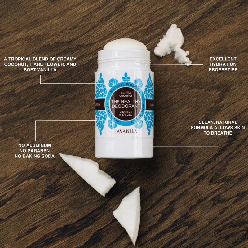 Lavanila Vanilla Coconut Deodorant for Women 2-Pack (2 Oz Each) - Natural Aluminum Free Solid Stick Deodorant, Made In USA, Vegan - Image 3