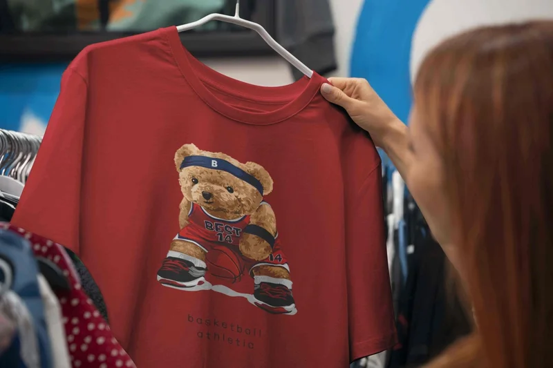 دوغ فش Teddy Women's Oversize Blue T-Shirt
