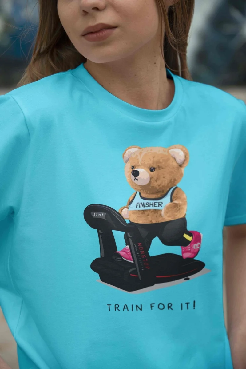 دوغ فش Teddy Women's Oversize Blue T-Shirt