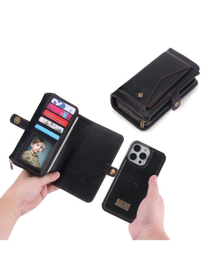 S-TOP Case For iPhone 14 Pro Multi-functional Zipper Wallet Leather Phone Case - Image 5